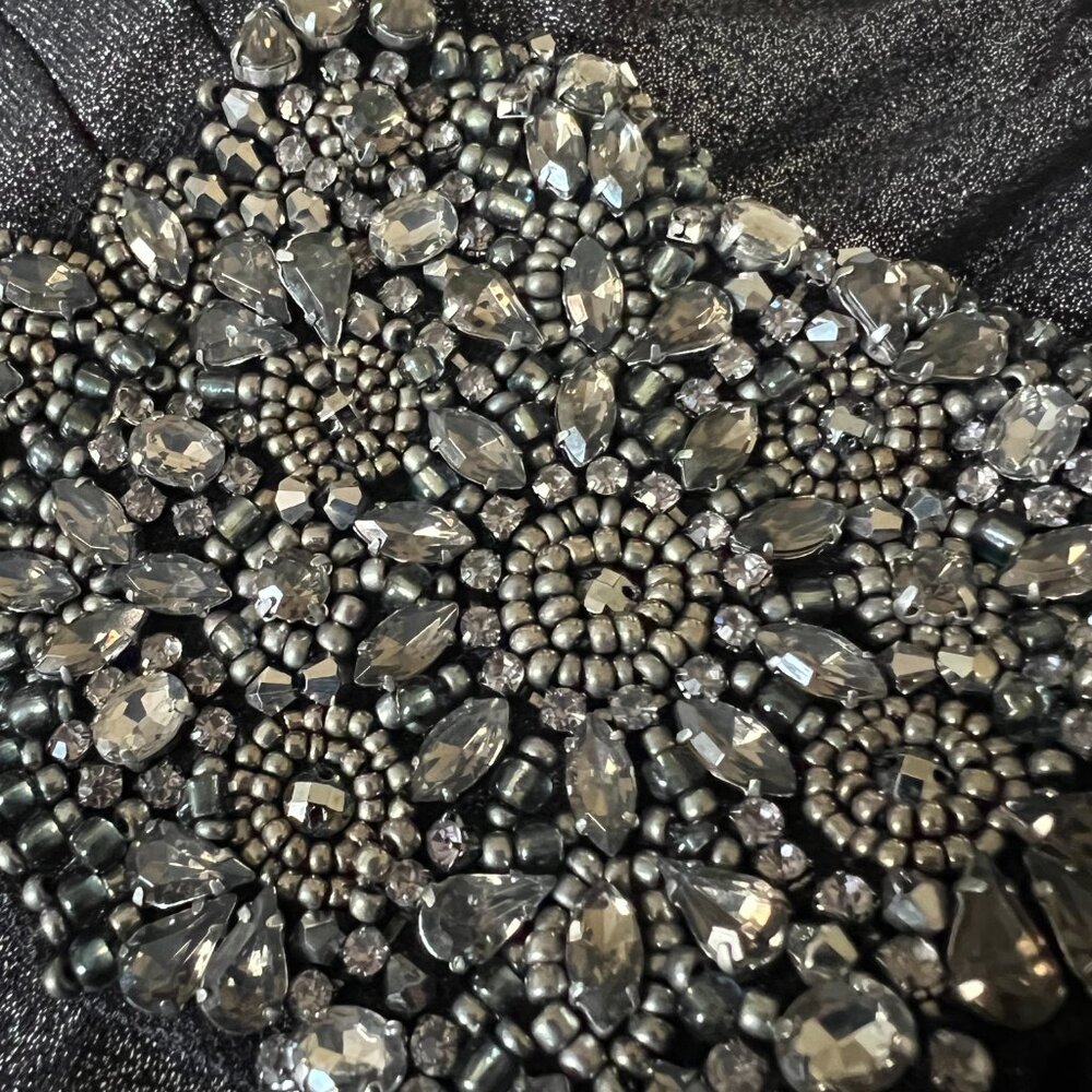 Calvin Klein Cocktail dress silver & black with embellishment Size 8 - Picture 16 of 16